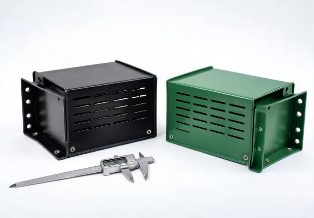 Powder coated sheet metal enclosure