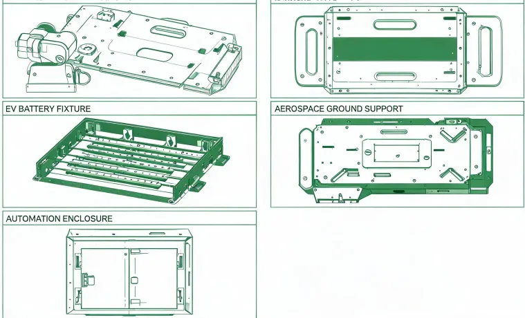 Industrial sheet metal applications illustration
