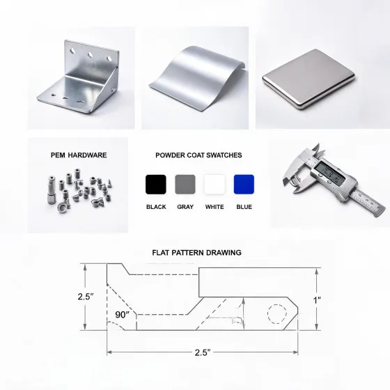 Sheet metal fabrication product set